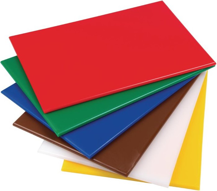  Hygiplas High Density Chopping Board Set with Rack 