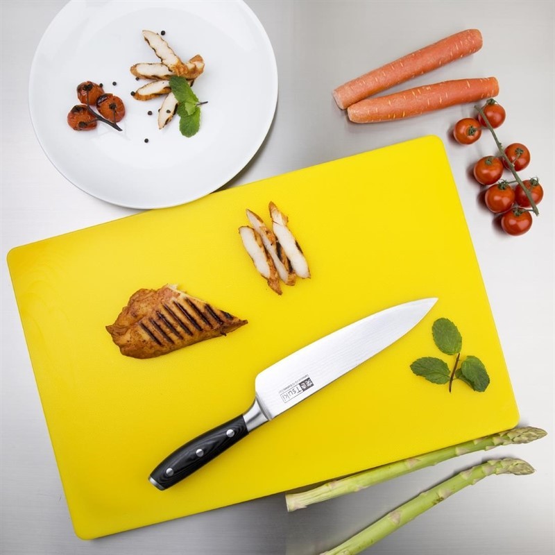  Hygiplas Extra Thick Low Density Yellow Chopping Board Standard 