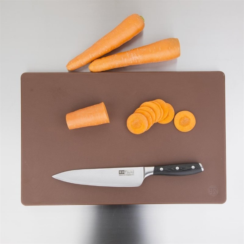  Hygiplas Extra Thick Low Density Brown Chopping Board Standard 