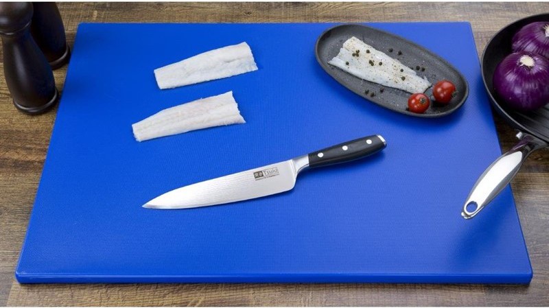  Hygiplas Extra Thick Low Density Blue Chopping Board Large 