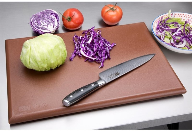  Hygiplas Extra Thick High Density Brown Chopping Board Standard 