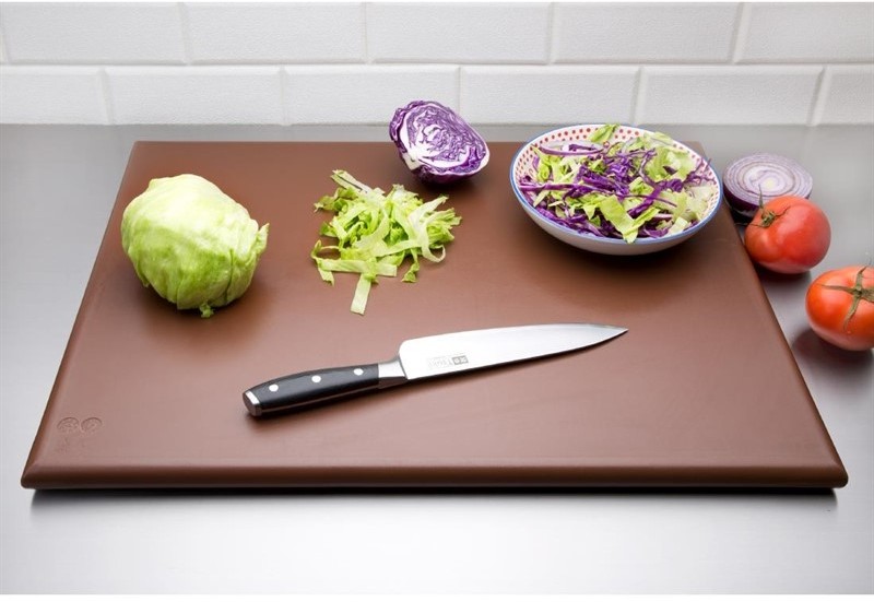  Hygiplas Extra Thick High Density Brown Chopping Board Large 