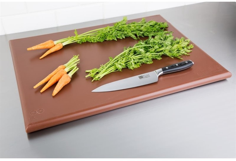  Hygiplas Extra Thick High Density Brown Chopping Board Large 