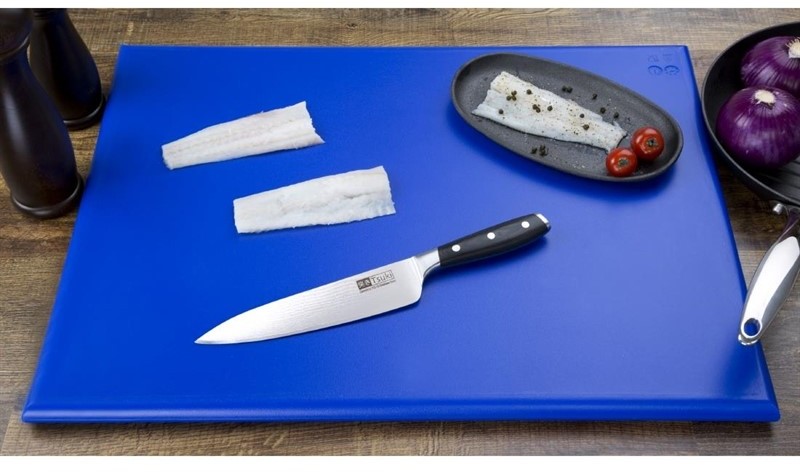  Hygiplas Extra Thick High Density Blue Chopping Board Large 