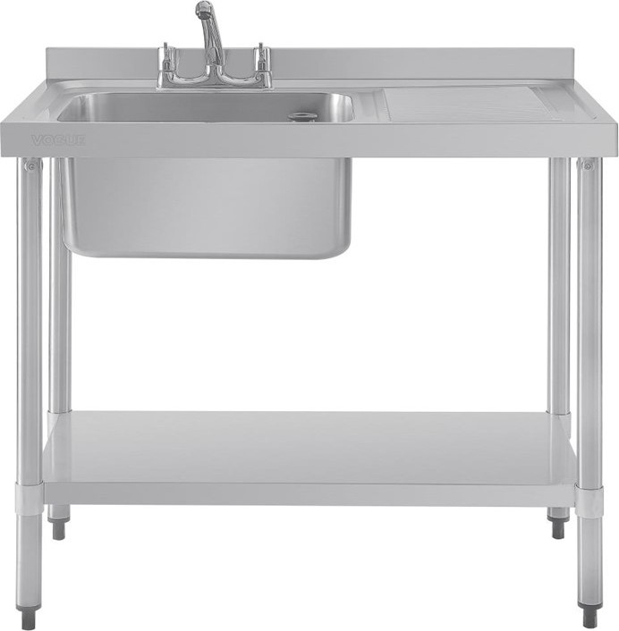  Vogue Single Sink Right Hand Drainer 1000mm 