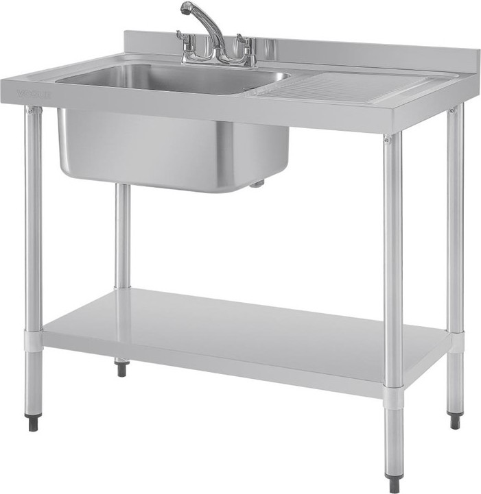  Vogue Single Sink Right Hand Drainer 1000mm 