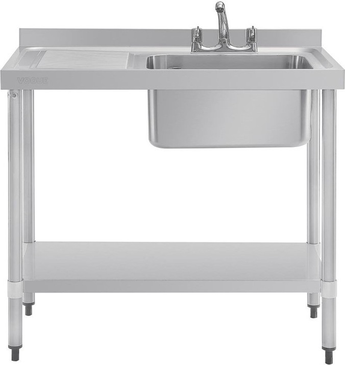  Vogue Single Sink Left Hand Drainer 1000mm 
