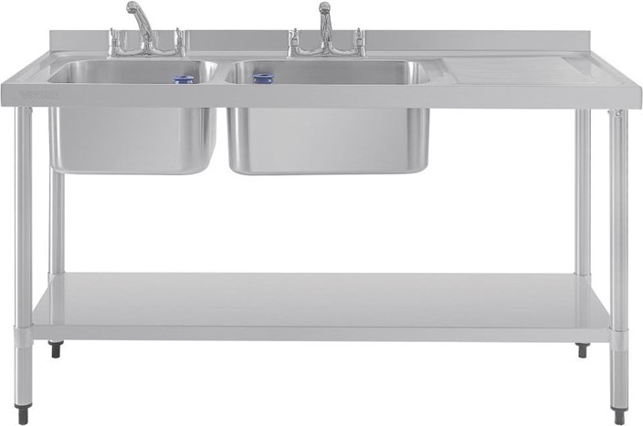  Vogue Double Sink Right Hand Drainer 1500mm 