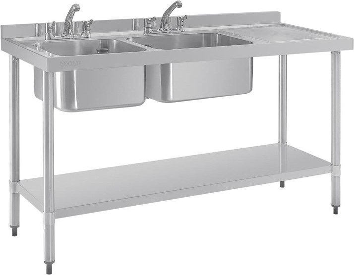  Vogue Double Sink Right Hand Drainer 1500mm 