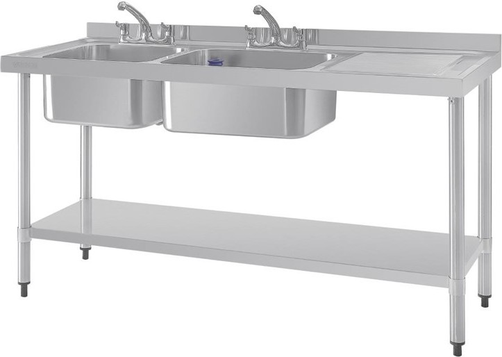  Vogue Double Sink Right Hand Drainer 1500mm 