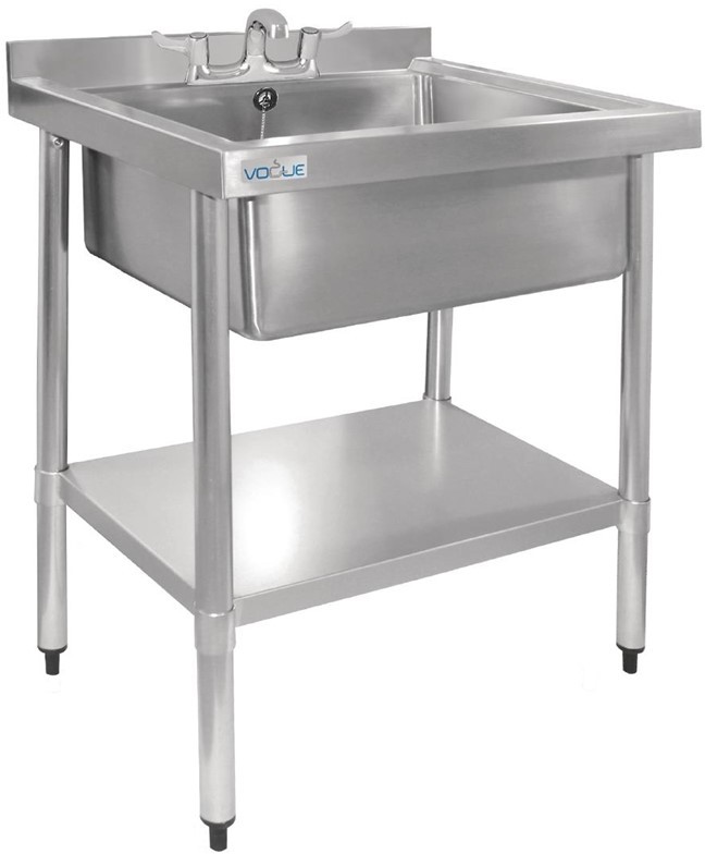  Vogue Stainless Steel Midi Pot Wash Sink with Undershelf 