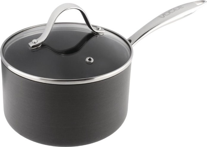  Vogue Anodised Aluminium Non Stick Sauce Pan 180mm 