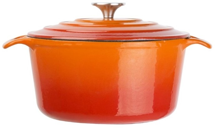  Vogue Orange Round Casserole Dish 4Ltr 