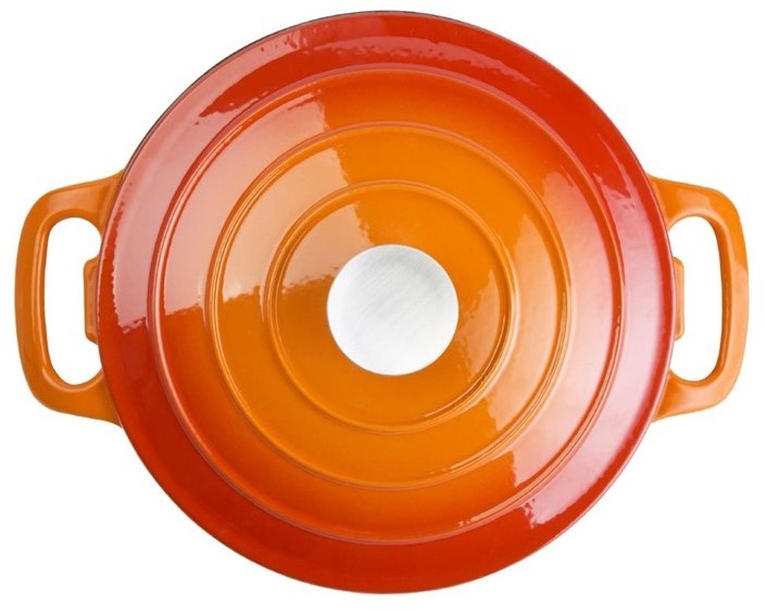  Vogue Orange Round Casserole Dish 4Ltr 