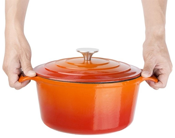  Vogue Orange Round Casserole Dish 4Ltr 