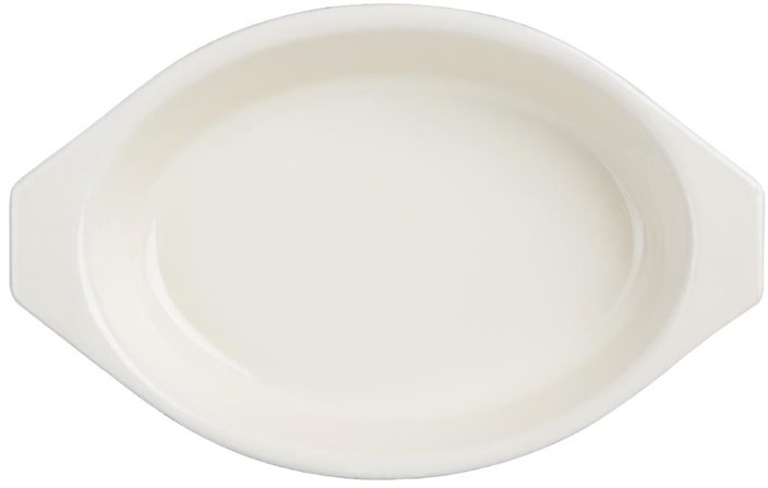  Vogue Black Cast Iron Oval Gratin Dish 650ml 