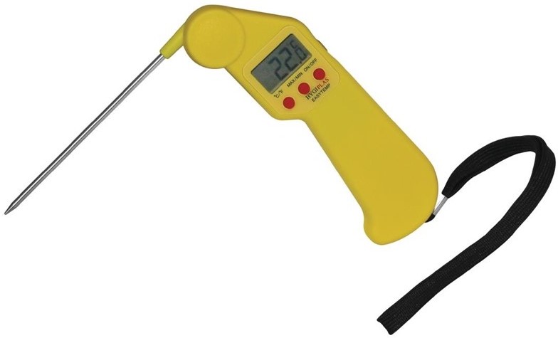  Hygiplas Easytemp Colour Coded Yellow Thermometer 