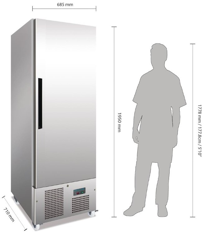 Polar G-Series Upright Slimline Freezer 440Ltr 