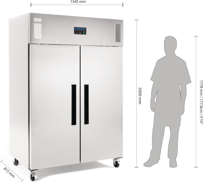  Polar G-Series Upright Double Door Freezer 1200Ltr 