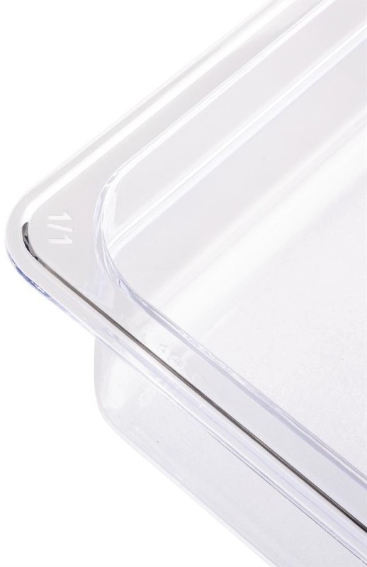  Vogue Polycarbonate 1/1 Gastronorm Container 65mm Clear 