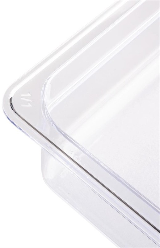  Vogue Polycarbonate 1/1 Gastronorm Container 100mm Clear 