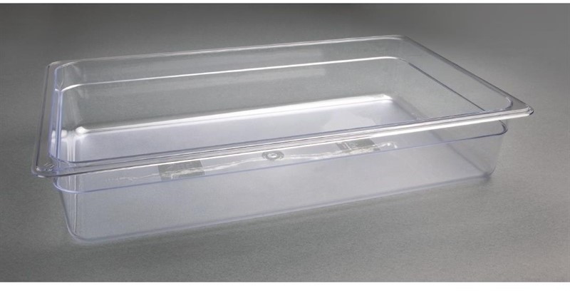  Vogue Polycarbonate 1/1 Gastronorm Container 100mm Clear 