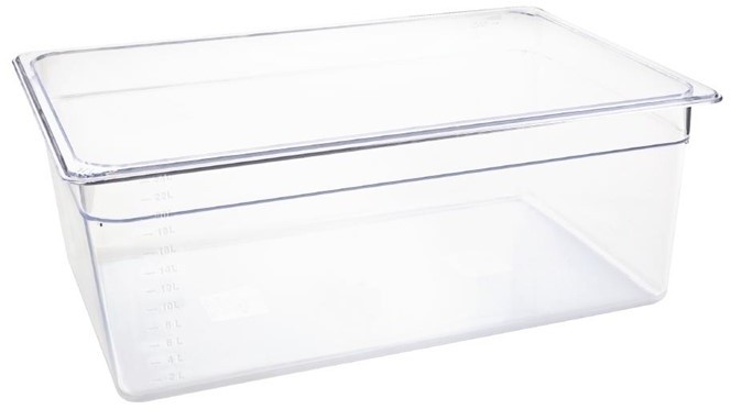 Vogue Polycarbonate 1/1 Gastronorm Container 200mm Clear 