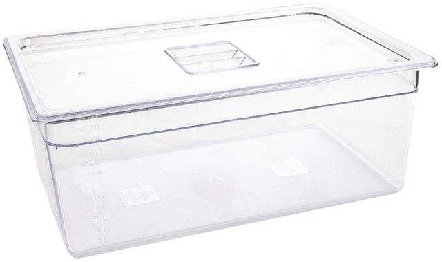  Vogue Polycarbonate 1/1 Gastronorm Container 200mm Clear 