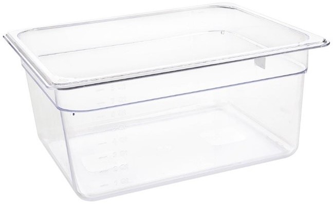  Vogue Polycarbonate 1/2 Gastronorm Container 150mm Clear 