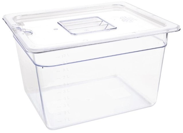  Vogue Polycarbonate 1/2 Gastronorm Container 200mm Clear 