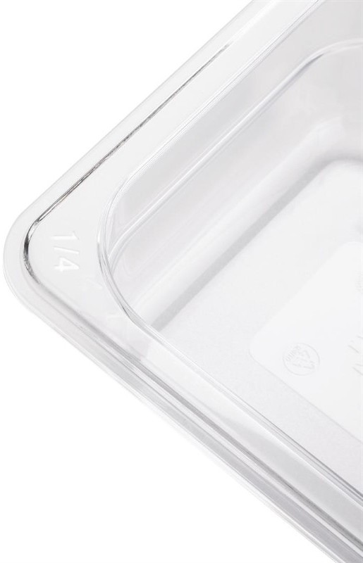  Vogue Polycarbonate 1/4 Gastronorm Container 150mm Clear 