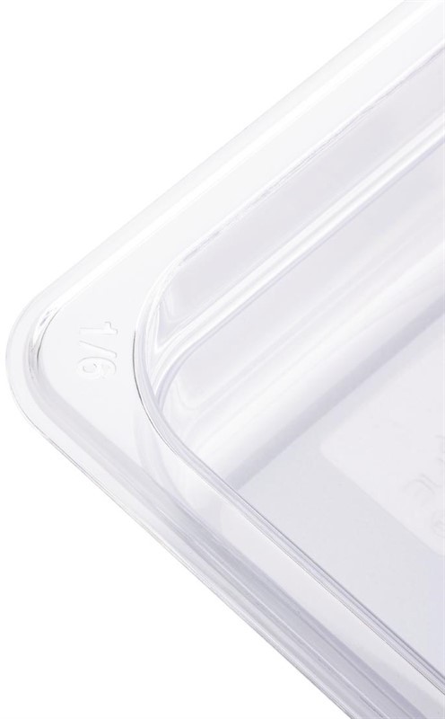  Vogue Polycarbonate 1/6 Gastronorm Container 100mm Clear 