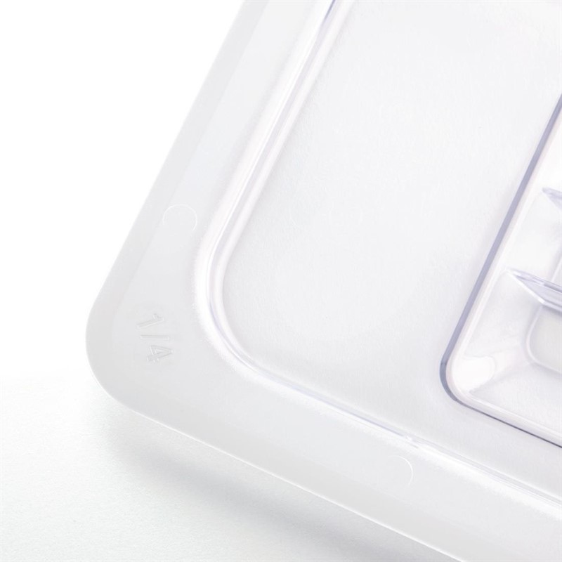  Vogue Polycarbonate 1/4 Gastronorm Lid Clear 
