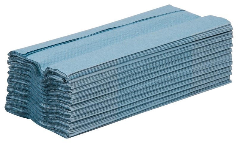  Jantex C Fold Hand Towels Blue 1Ply 190 Sheets (Pack of 15) 