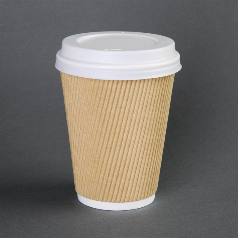 Fiesta Disposable Coffee Cup Lids White 225ml / 8oz (Pack of 1000) 