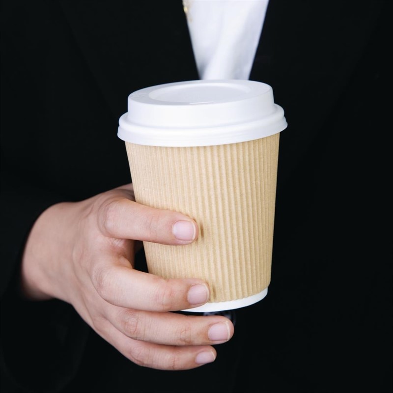  Fiesta Disposable Coffee Cup Lids White 225ml / 8oz (Pack of 1000) 