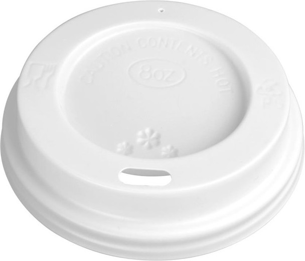  Fiesta Disposable Coffee Cup Lids White 225ml / 8oz (Pack of 50) 