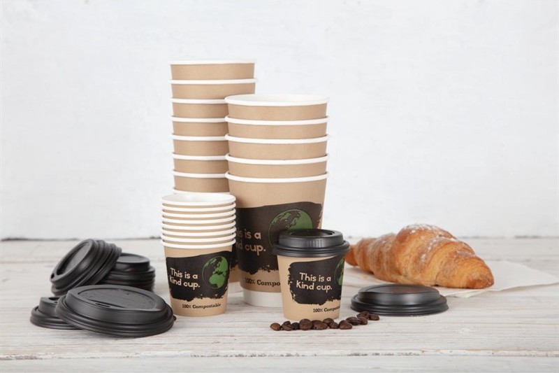  Fiesta Green Compostable Coffee Cup Lids 225ml / 8oz (Pack of 1000) 