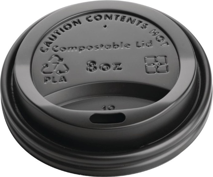  Fiesta Green Compostable Coffee Cup Lids 225ml / 8oz (Pack of 1000) 