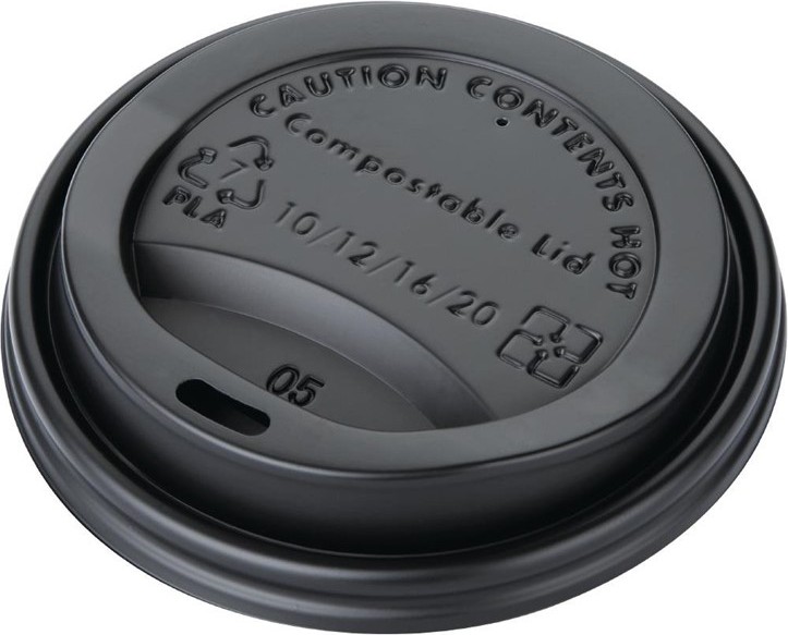  Fiesta Green Compostable Coffee Cup Lids 340ml / 12oz (Pack of 1000) 