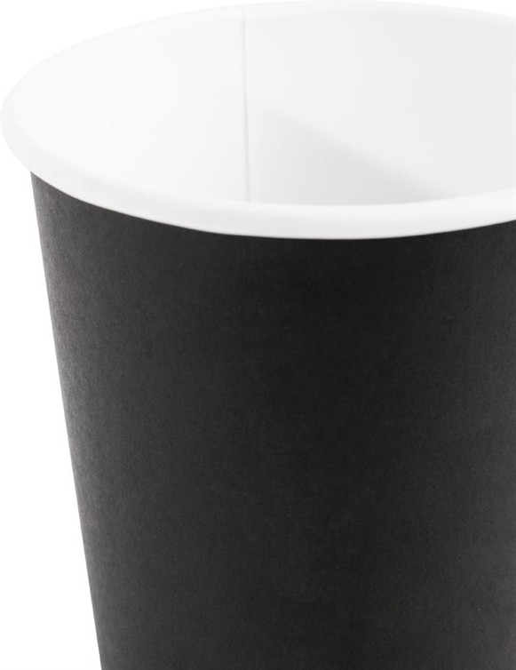  Fiesta Disposable Coffee Cups Single Wall Black 225ml / 8oz (Pack of 50) 