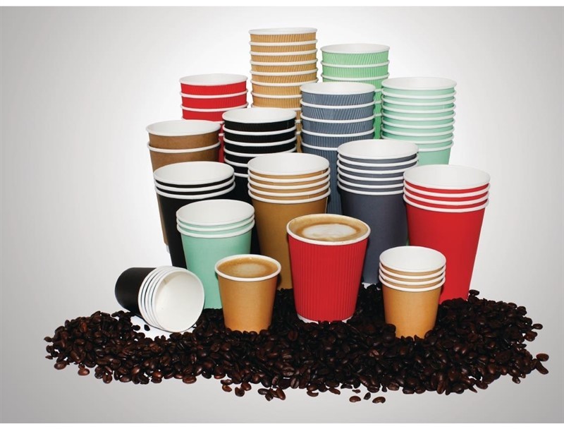  Fiesta Disposable Coffee Cups Single Wall Black 340ml / 12oz (Pack of 1000) 