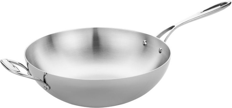 Vogue Tri Wall Wok Flat Base 305mm 
