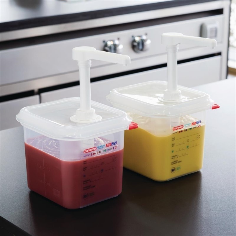  Araven Sauce Dispenser GN 1/6 Transparent 2.6Ltr 