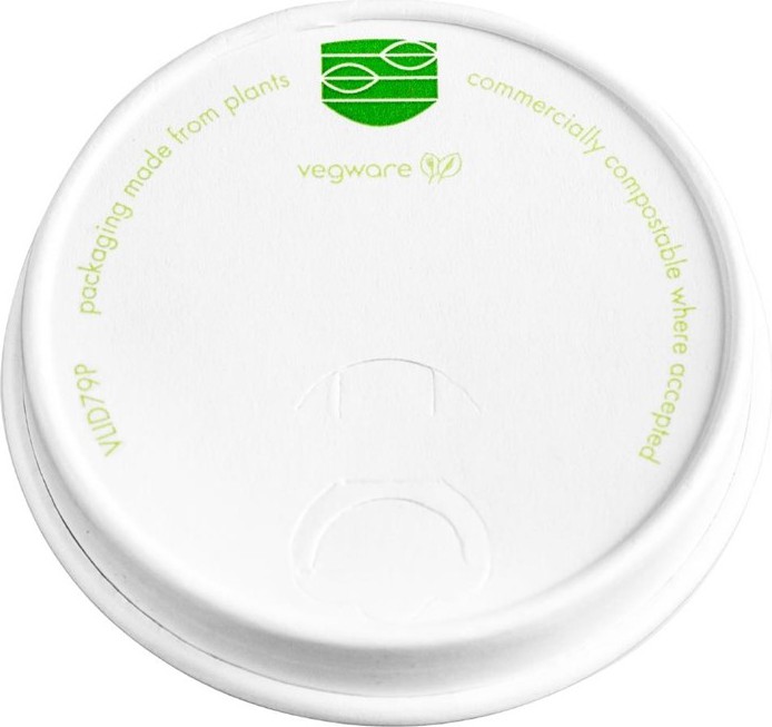  Vegware Compostable 79-Series Paper Hot Cup Lid (Pack of 1000) 