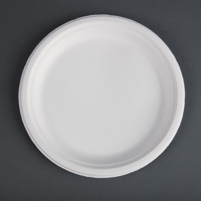  Fiesta Green Compostable Bagasse Plates Round 260mm (Pack of 50) 