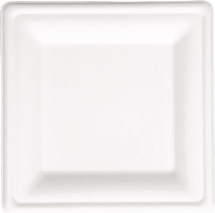  Fiesta Green Compostable Bagasse Square Plates 261mm (Pack of 50) 