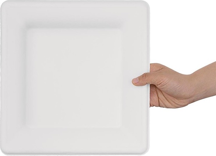  Fiesta Green Compostable Bagasse Square Plates 261mm (Pack of 50) 