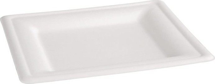  Fiesta Green Compostable Bagasse Square Plates 261mm (Pack of 50) 