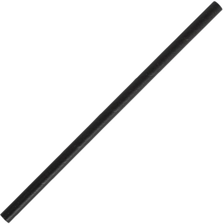  Fiesta Green Compostable Paper Cocktail Stirrer Straws Black (Pack of 250) 